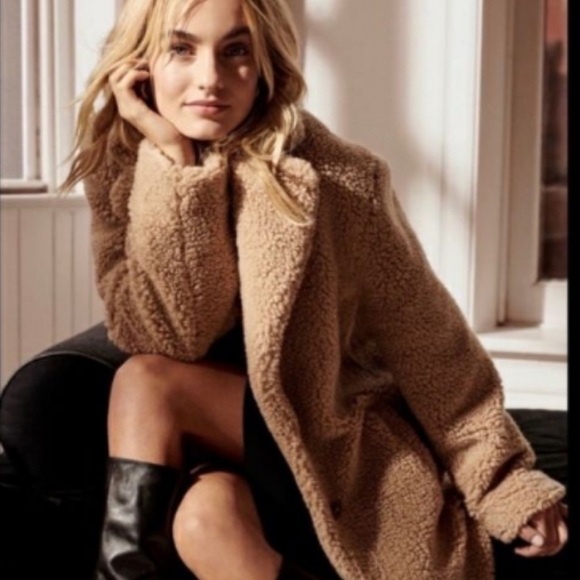 Wilfred Free Cozy Tan Teddy Coat large - Picture 12 of 15